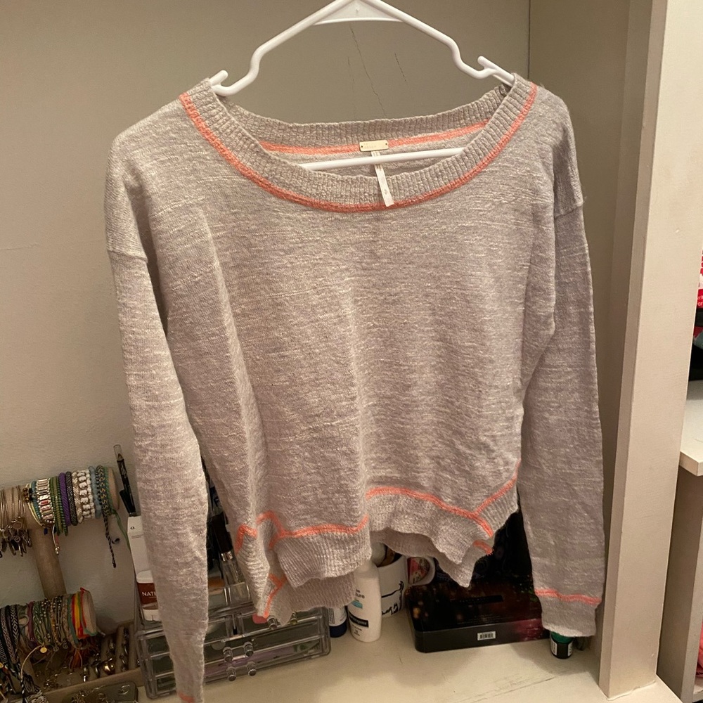Free People Beach Gray Sweater